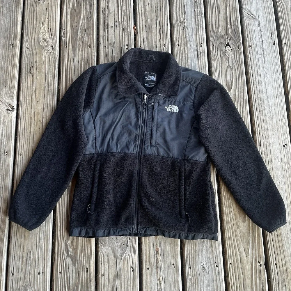 North Face Polartec Denali Women's Medium‎ Black Full Zip Jacket FLAW